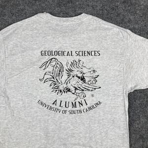 Hanes T-Shirt Mens M Gray South Carolina Gamecocks College Graphic Tee